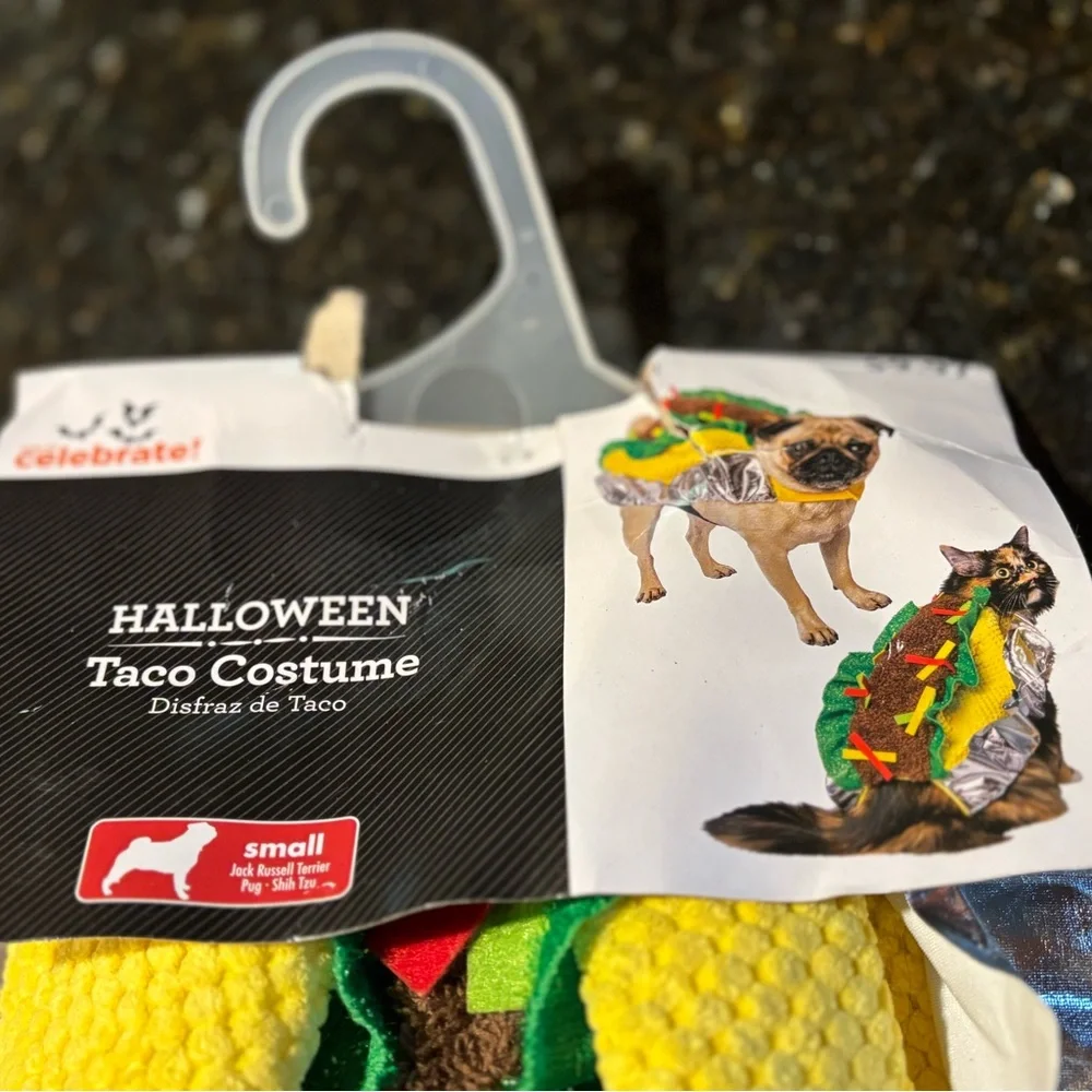 Way To Celebrate Halloween Pet(dog or cat)Costume Taco Sz Small Pug Shih Tzu NWT